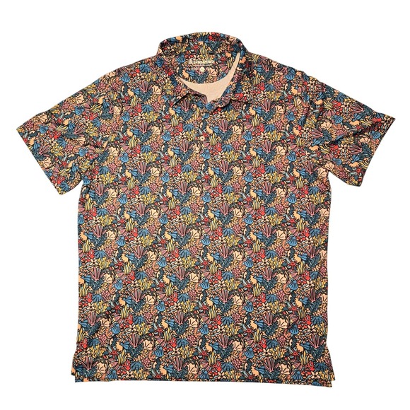 chubbies Other - Chubbies Mens XL Coral Reef Print Short Sleeve Golf Polo Shirt